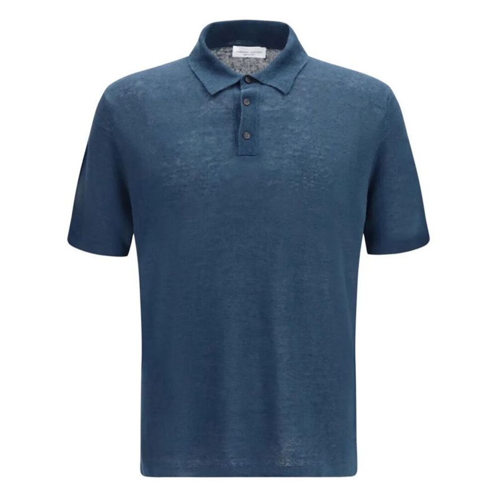 Roberto Collina Men Linen Polo Shirt